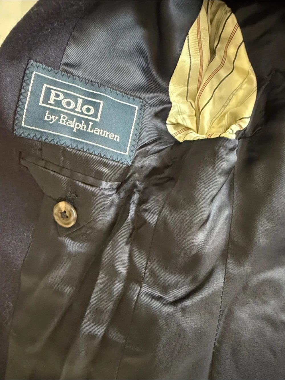Polo by Ralph Lauren Navy Blue Blazer with Gold Buttons